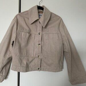 Veste en jean beige "Oversized"